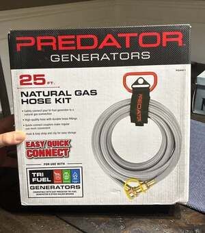 NIB Predator Generators 25 Ft. Natural Gas Hose Kit 70491